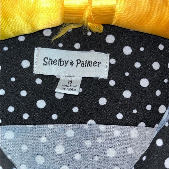 Shelby‎ and Palmer Black Polka Dot Short Sleeve Dress 8 - Picture 2 of 11